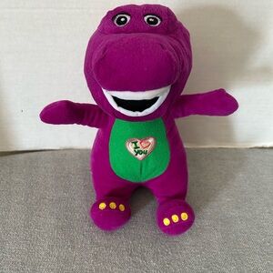 Barney Dinosaur Talking Plush Stuffed Animal 8” Purple I Love You Song 90s